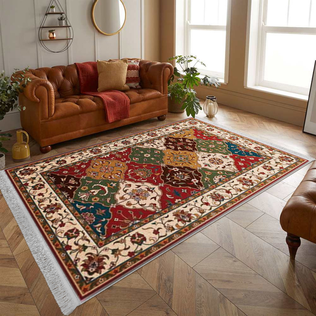 فرش مخمل نادی طرح سنتی کد o166