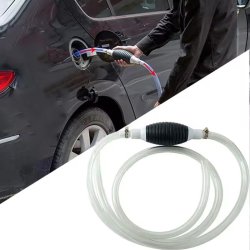 پمپ دستی بنزین و مایعات به همراه شلنگ و 2 بست فلزی