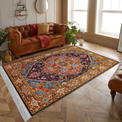 فرش مخمل نادی طرح سنتی کد o151